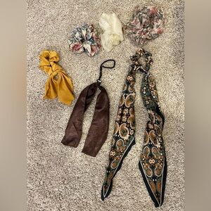 Lot of Silk Hair Ties Scarves Scrunchies from Altar’d State/Urban Outfitters